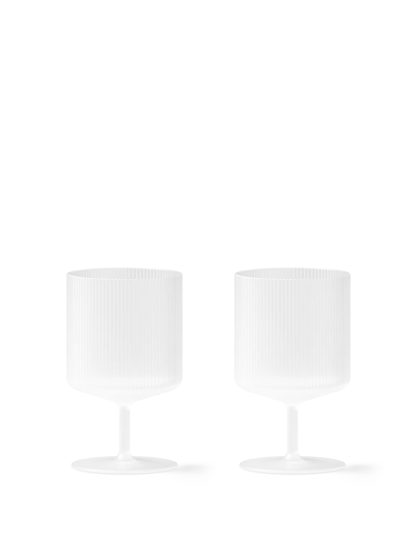 Set de 2 verres à vin frosted