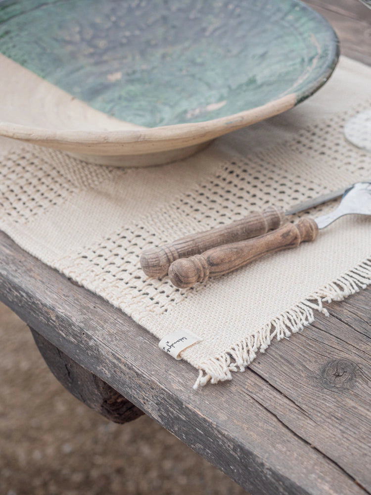 Set de table en crochet CROP Écru