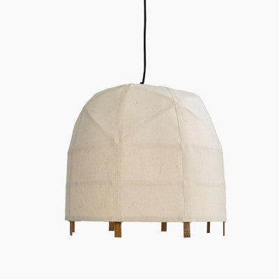 Suspension en papier et en bambou